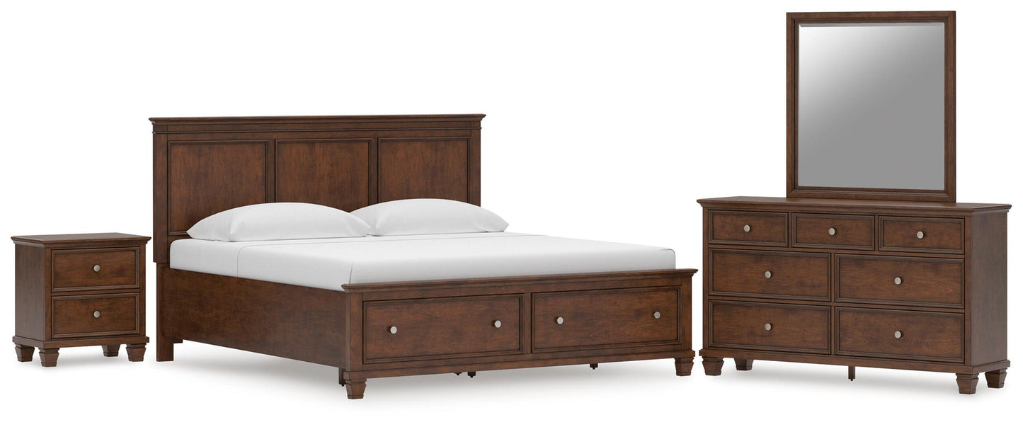 Danabrin  Panel Storage Bed, Dresser, Mirror And Nightstand