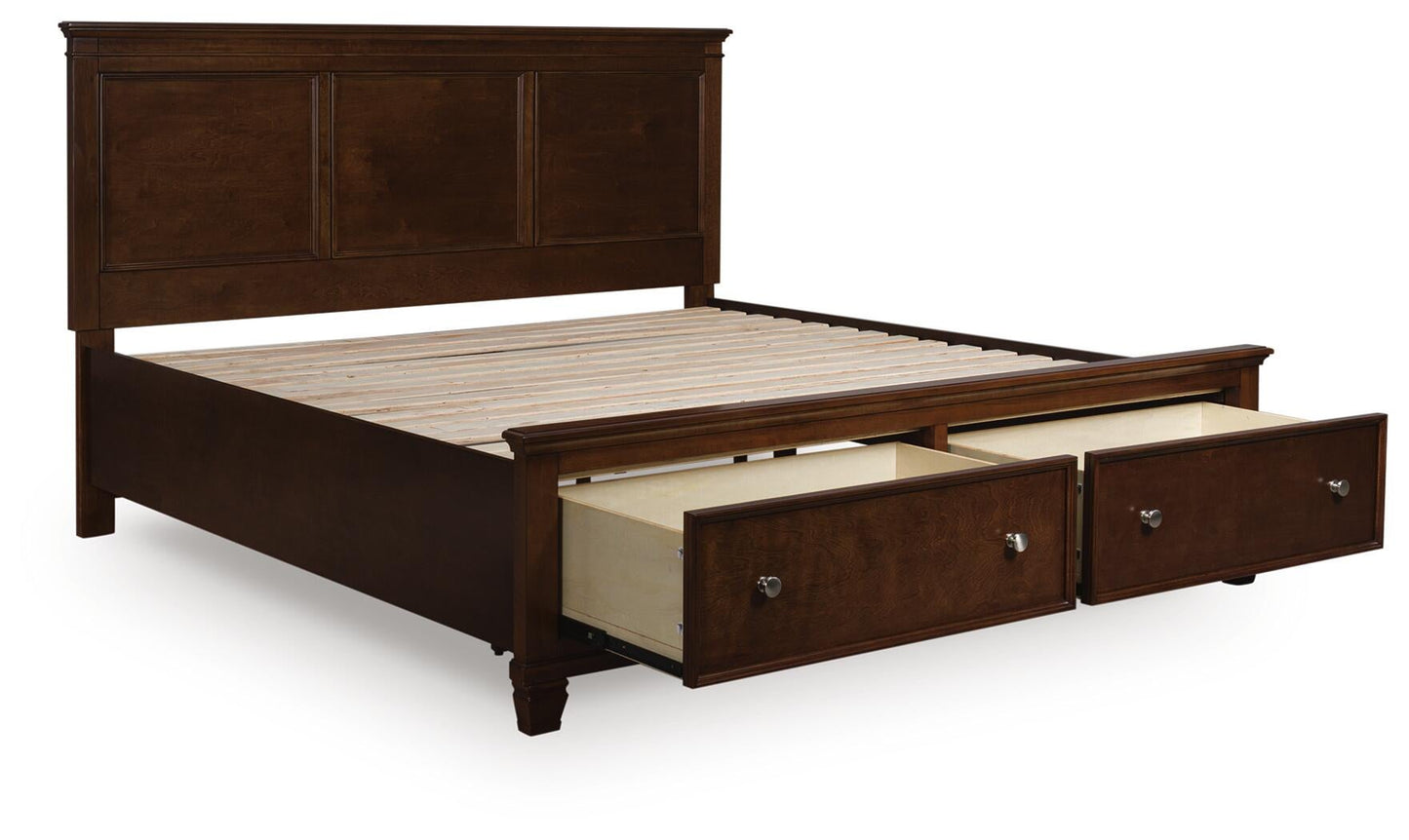 Danabrin  Panel Storage Bed, Dresser, Mirror And Nightstand