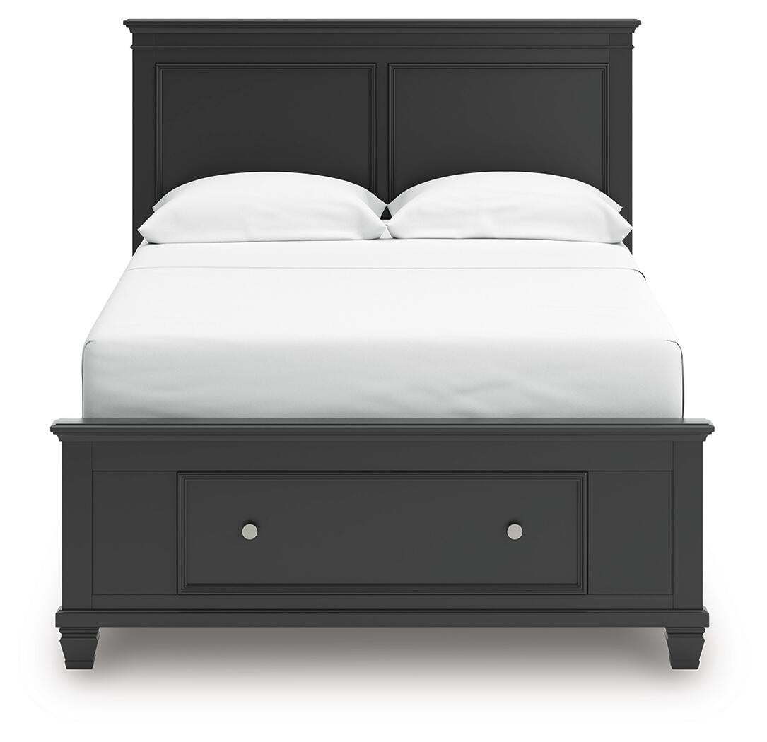 Lanolee  Panel Storage Bed, Dresser, Mirror And Nightstand