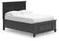 Lanolee  Panel Storage Bed, Dresser, Mirror And Nightstand