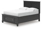 Lanolee  Panel Storage Bed, Dresser, Mirror And Nightstand