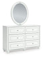 Maylilly  Upholstered Panel Storage Bed, Dresser And Mirror