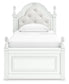 Maylilly  Upholstered Panel Storage Bed, Dresser And Mirror