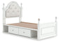 Maylilly  Upholstered Panel Storage Bed, Dresser And Mirror