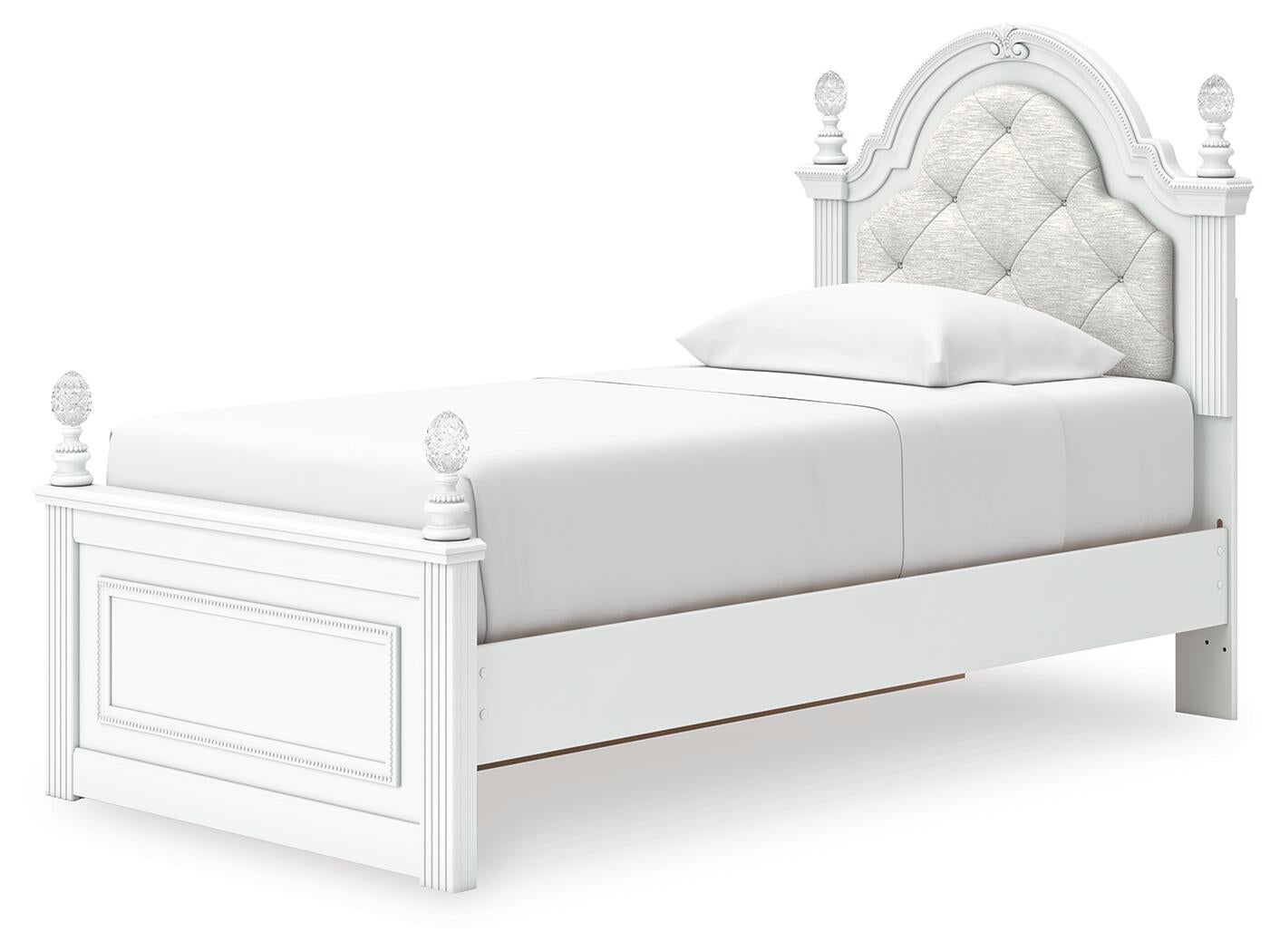 Maylilly  Upholstered Panel Storage Bed, Dresser And Mirror