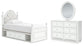 Maylilly  Upholstered Panel Storage Bed, Dresser And Mirror