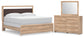 Hollymount  Upholstered Panel Bed, Dresser And Mirror