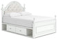 Maylilly  Upholstered Panel Storage Bed, Dresser And Mirror