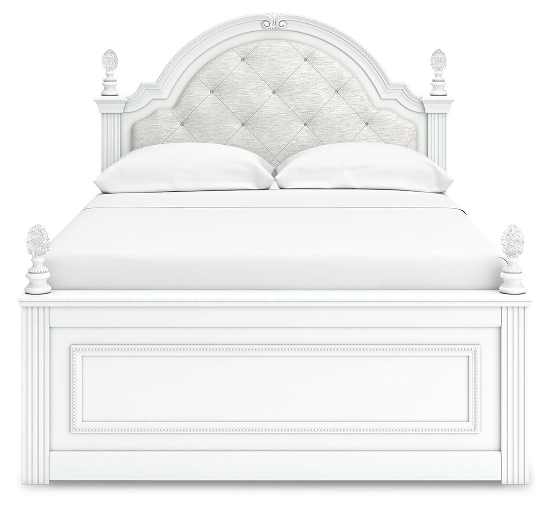 Maylilly  Upholstered Panel Storage Bed, Dresser And Mirror