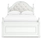 Maylilly  Upholstered Panel Storage Bed, Dresser And Mirror