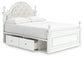Maylilly  Upholstered Panel Storage Bed, Dresser And Mirror