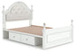 Maylilly  Upholstered Panel Storage Bed, Dresser And Mirror
