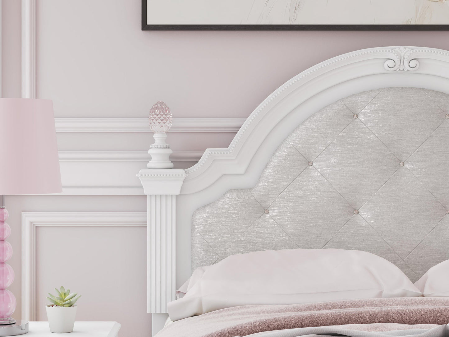 Maylilly  Upholstered Panel Storage Bed, Dresser And Mirror