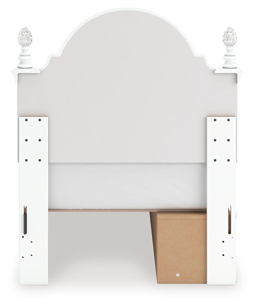 Maylilly  Upholstered Panel Storage Bed, Dresser, Mirror And Nightstand
