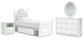 Maylilly  Upholstered Panel Storage Bed, Dresser, Mirror And Nightstand