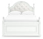 Maylilly  Upholstered Panel Bed, Dresser, Mirror And Nightstand