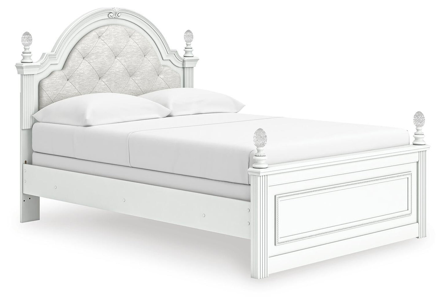 Maylilly  Upholstered Panel Bed, Dresser, Mirror And Nightstand