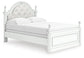 Maylilly  Upholstered Panel Bed, Dresser, Mirror And Nightstand
