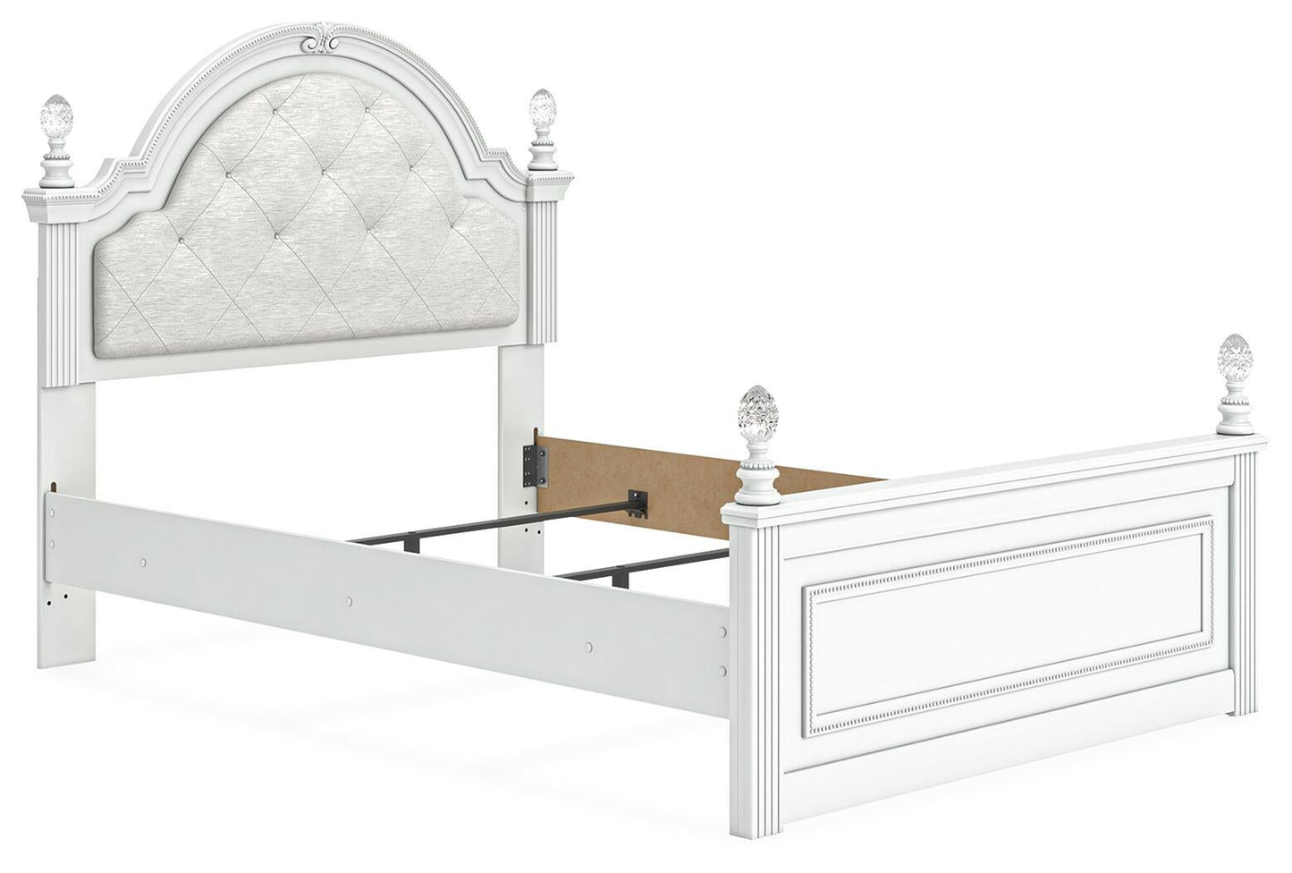 Maylilly  Upholstered Panel Bed, Dresser, Mirror And Nightstand