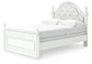 Maylilly  Upholstered Panel Bed, Dresser, Mirror And Nightstand