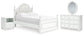 Maylilly  Upholstered Panel Bed, Dresser, Mirror And Nightstand