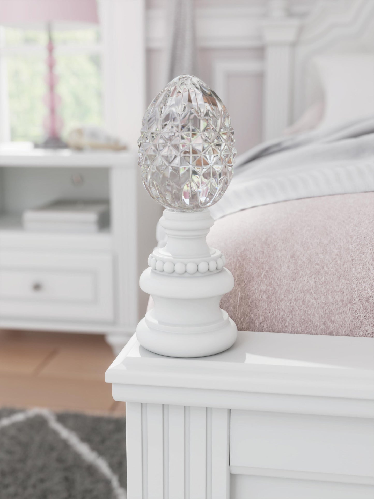 Maylilly  Upholstered Panel Bed, Dresser, Mirror And Nightstand