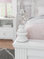 Maylilly  Upholstered Panel Bed, Dresser, Mirror And Nightstand
