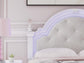 Maylilly  Upholstered Panel Bed, Dresser, Mirror And Nightstand
