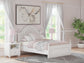 Maylilly  Upholstered Panel Bed, Dresser, Mirror And Nightstand