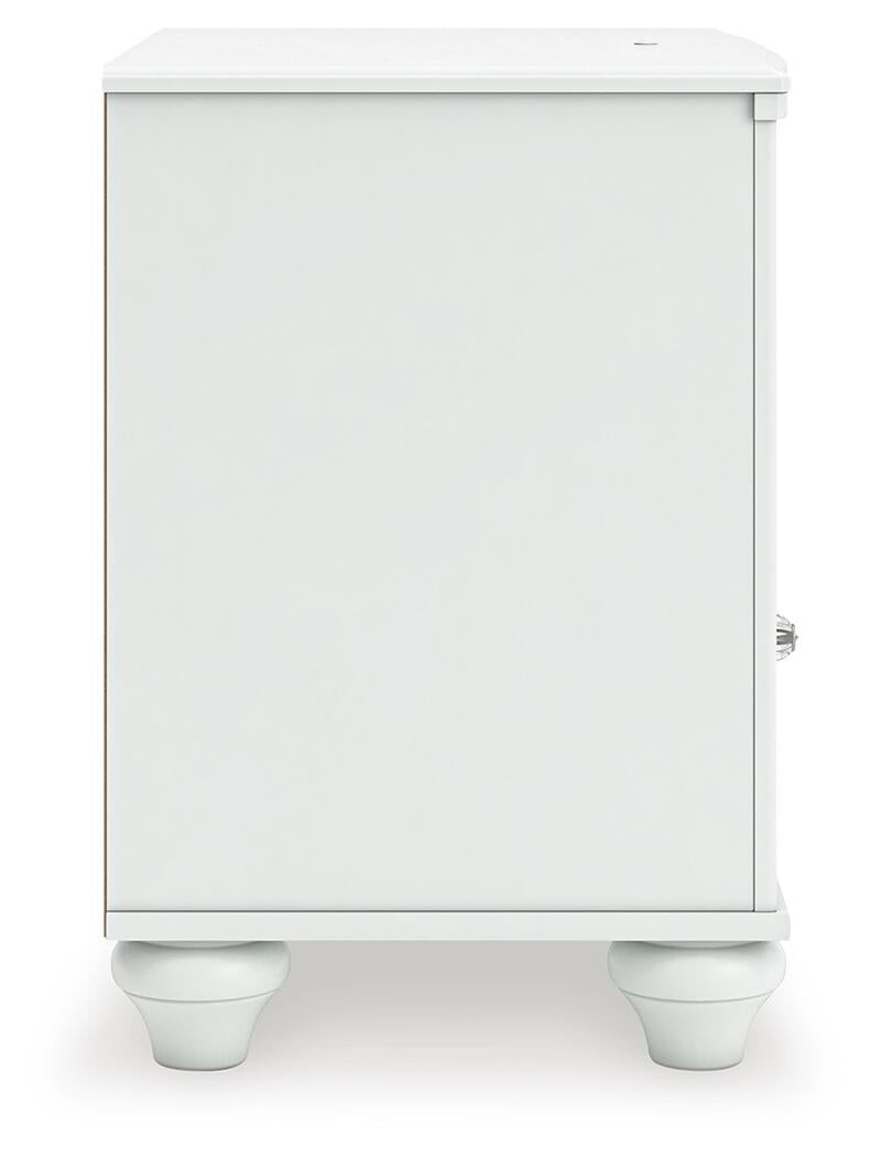 Maylilly  Upholstered Panel Bed, Dresser, Mirror And Nightstand