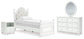 Maylilly  Upholstered Panel Bed, Dresser, Mirror And Nightstand