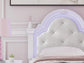 Kozlani  Upholstered Panel Bed, Dresser, Mirror And Nightstand