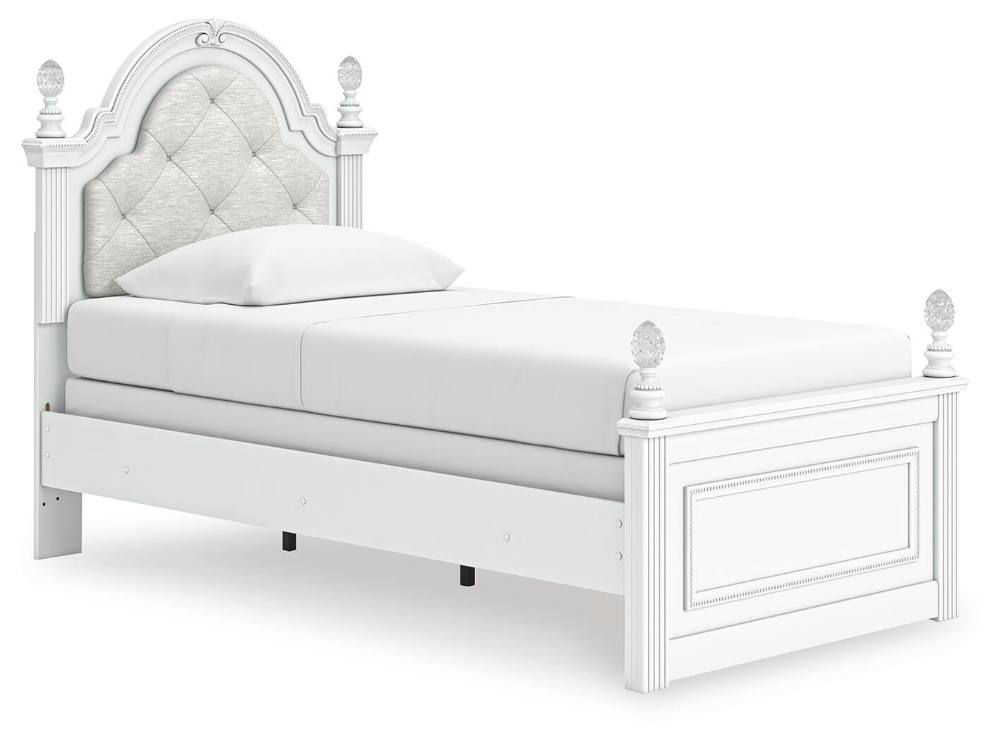 Kozlani  Upholstered Panel Bed, Dresser And Mirror