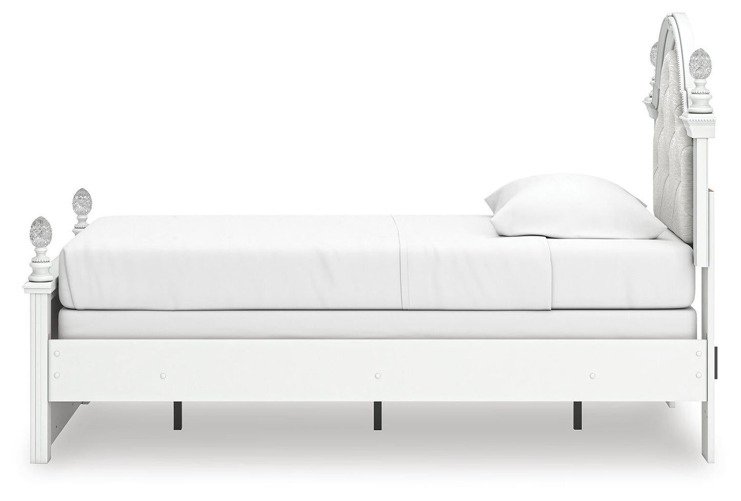 Kozlani  Upholstered Panel Bed, Dresser And Mirror