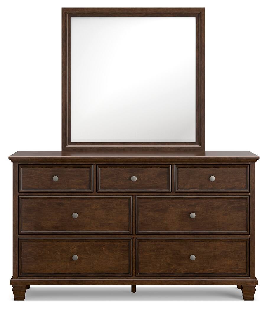 Danabrin  Panel Storage Bed, Dresser And Mirror