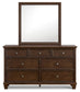 Danabrin  Panel Storage Bed, Dresser And Mirror