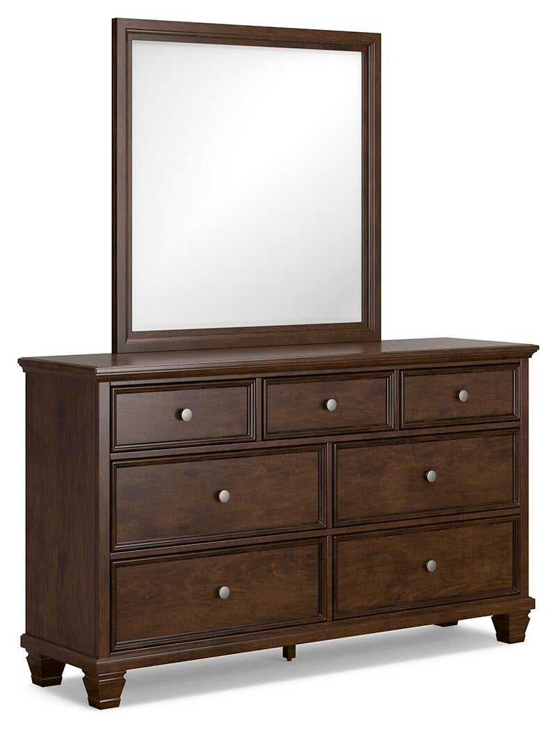 Danabrin  Panel Storage Bed, Dresser And Mirror