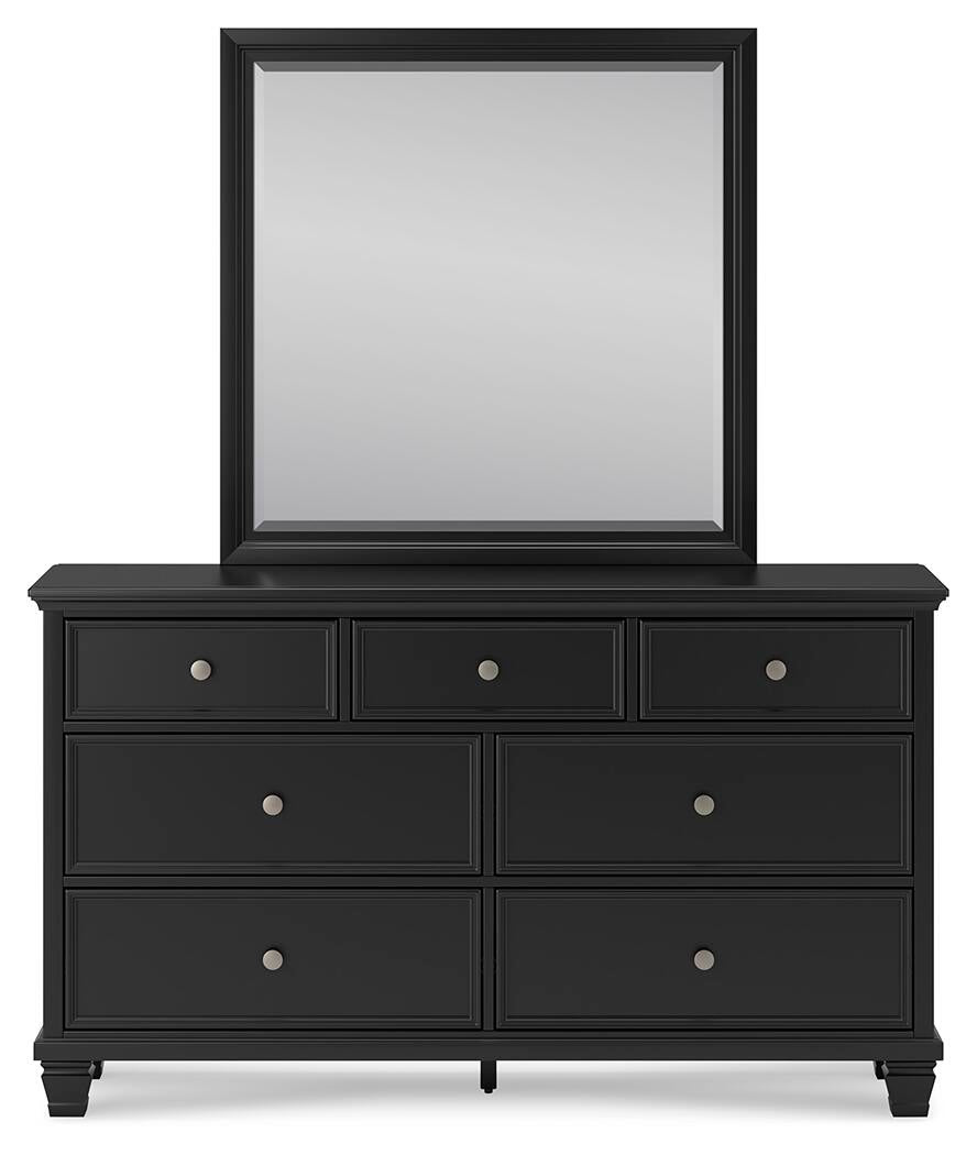 Lanolee  Panel Storage Bed, Dresser And Mirror