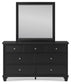 Lanolee  Panel Storage Bed, Dresser And Mirror