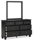 Lanolee  Panel Storage Bed, Dresser And Mirror