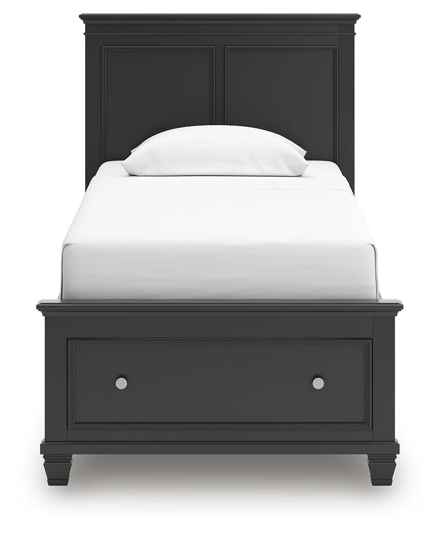 Lanolee  Panel Storage Bed, Dresser, Mirror And Nightstand