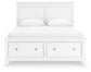 Fortman  Panel Storage Bed With Mirrored Dresser And Nightstand