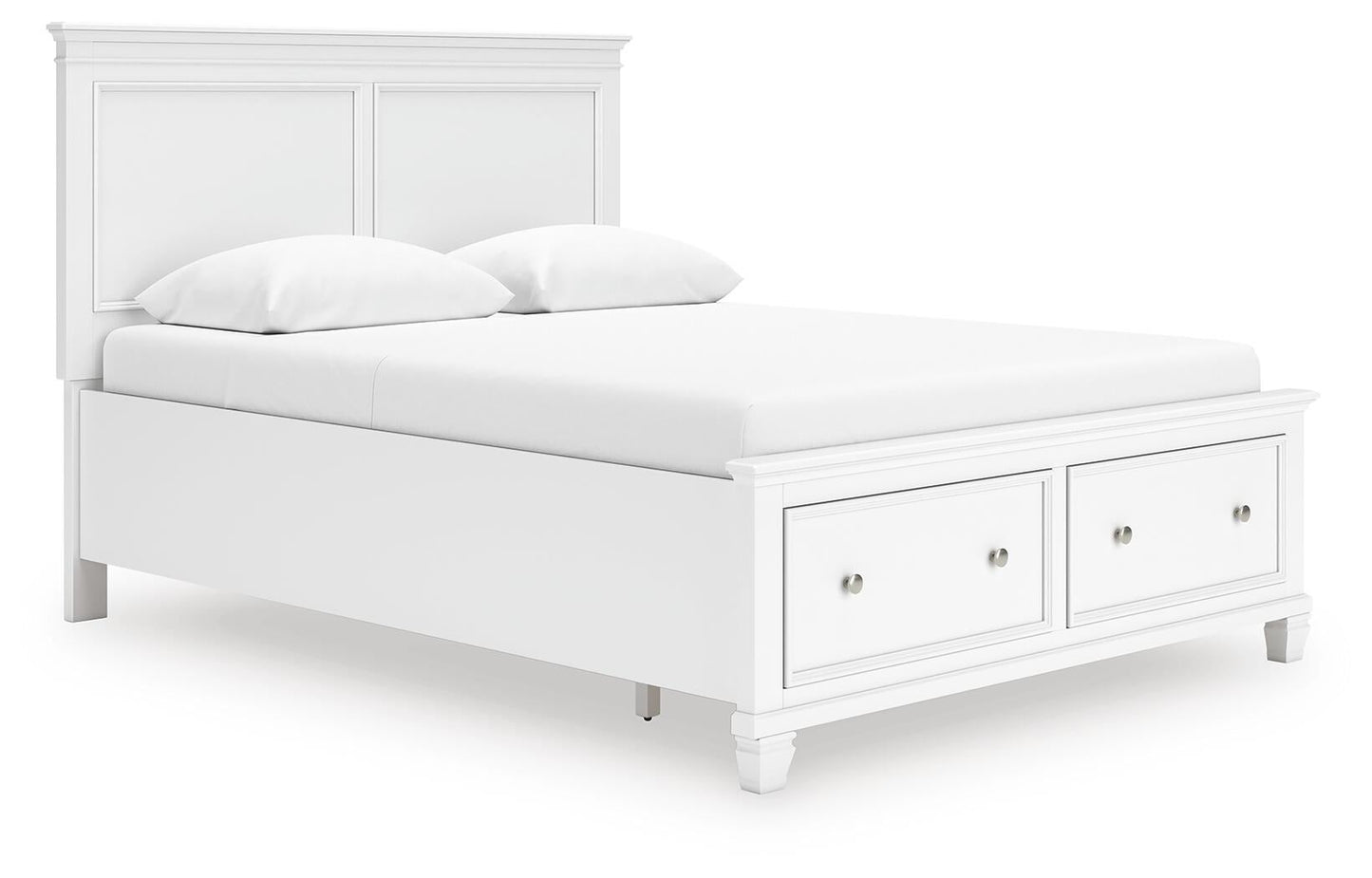 Fortman  Panel Storage Bed With Mirrored Dresser And Nightstand