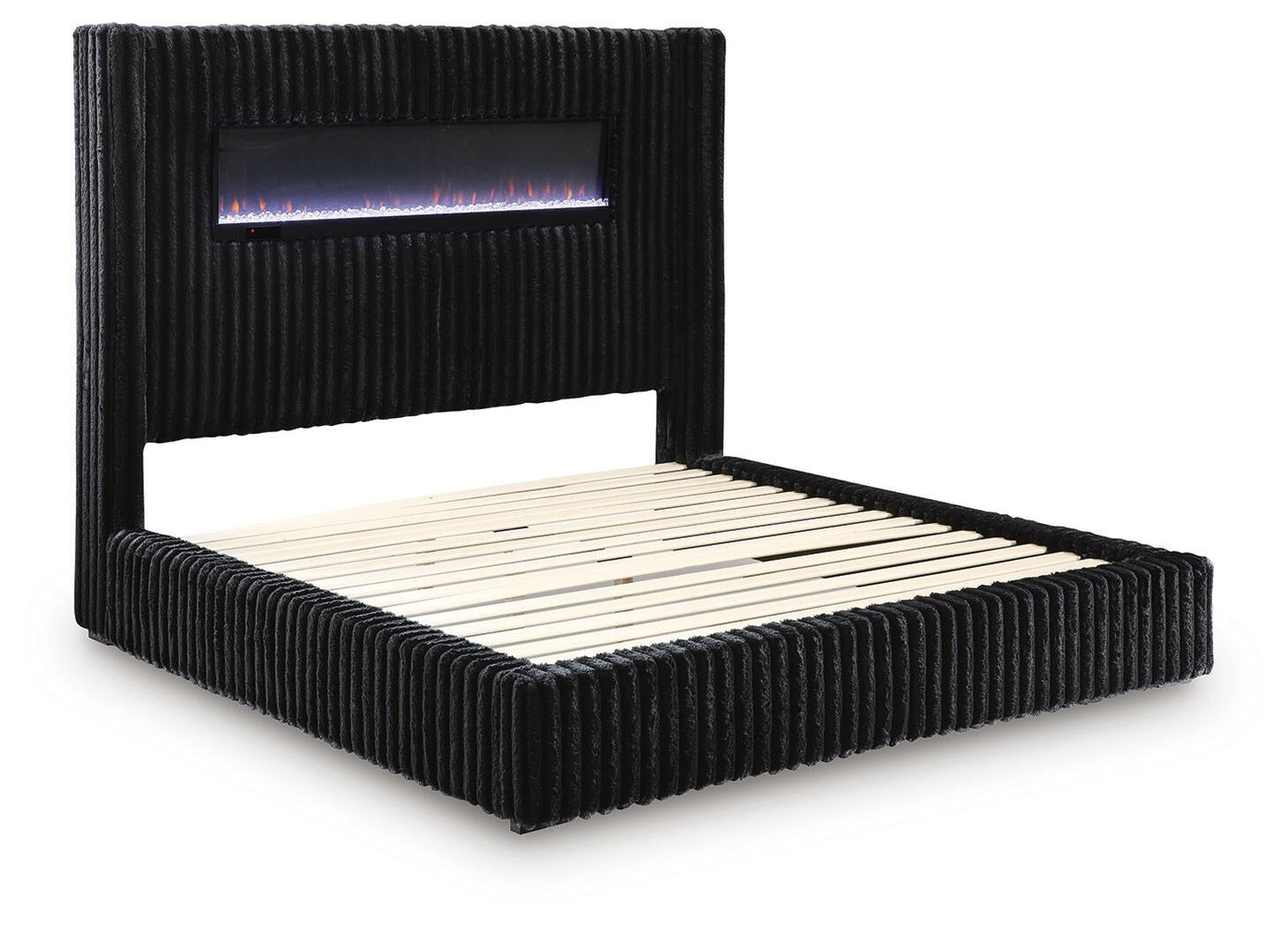 Tayleena  Upholstered Bed With Fireplace And Wireless Audio
