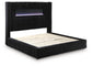Tayleena  Upholstered Bed With Fireplace And Wireless Audio