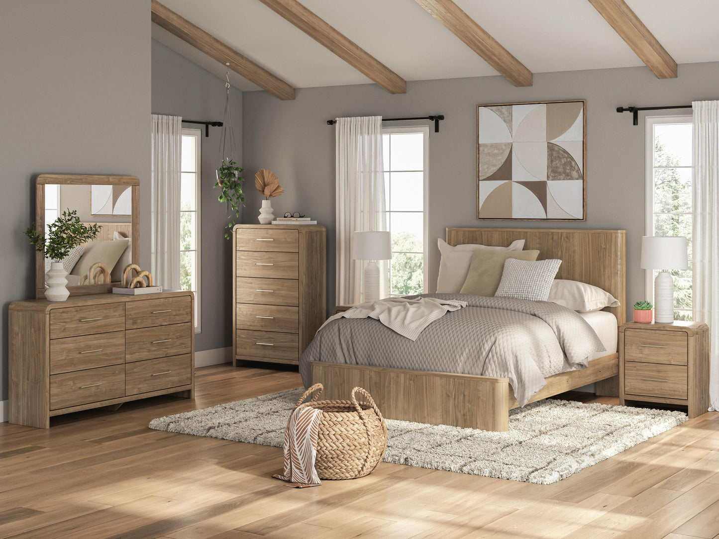 Gramburg  Panel Platform Bed