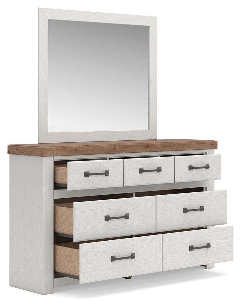 Savonport  Panel Bed, Dresser And Mirror
