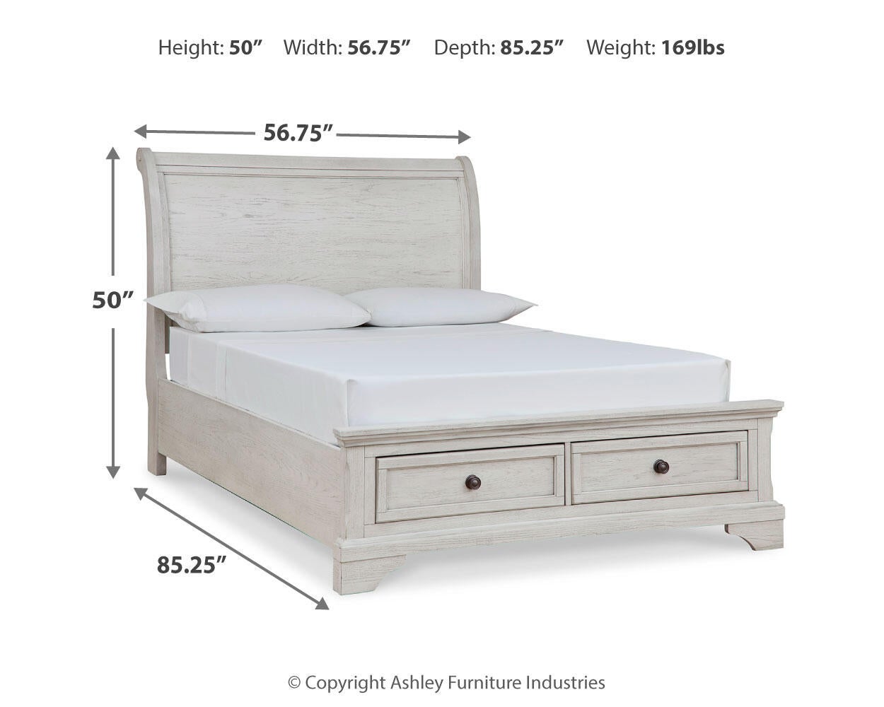 Robbinsdale  Sleigh Storage Bed