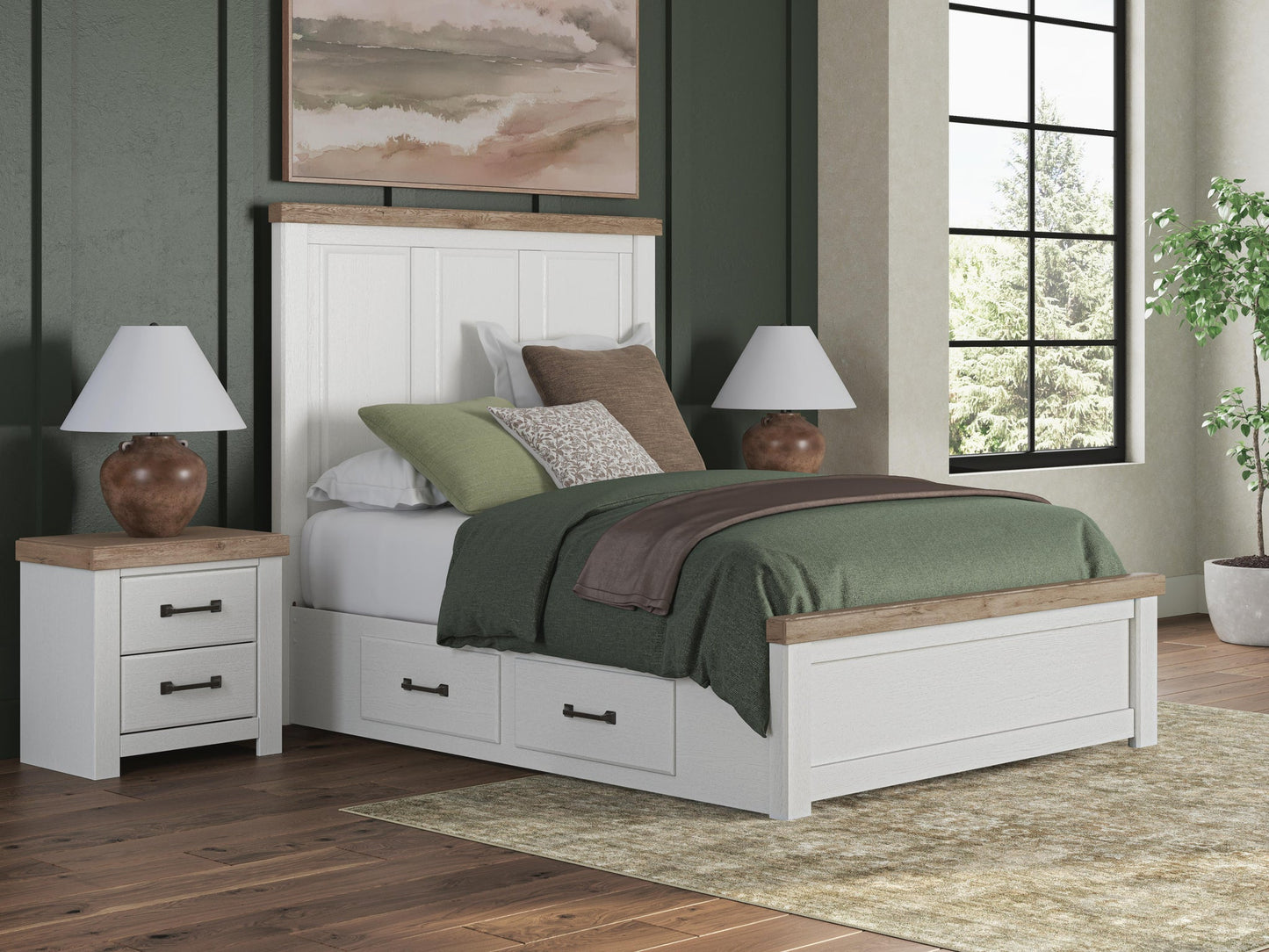 Savonport  Panel Bed With Storage, Dresser, Mirror, Chest And Nightstand