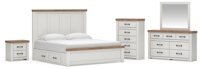 Savonport  Panel Bed With Storage, Dresser, Mirror, Chest And Nightstand